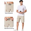 image:imageCOOFANDY Mens Casual Cargo Shorts 10 Drawstring Elastic Waist Shorts Summer Cotton Chino Work Shorts with 6 PocketsLight Khaki