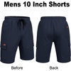 image:imageCOOFANDY Mens Casual Cargo Shorts 10 Drawstring Elastic Waist Shorts Summer Cotton Chino Work Shorts with 6 PocketsNavy Blue