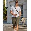image:imageCOOFANDY Mens Casual Cargo Shorts 10 Drawstring Elastic Waist Shorts Summer Cotton Chino Work Shorts with 6 PocketsOlive Green