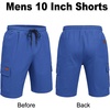 image:imageCOOFANDY Mens Casual Cargo Shorts 10 Drawstring Elastic Waist Shorts Summer Cotton Chino Work Shorts with 6 PocketsRoyal Blue