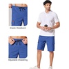 image:imageCOOFANDY Mens Casual Cargo Shorts 10 Drawstring Elastic Waist Shorts Summer Cotton Chino Work Shorts with 6 PocketsRoyal Blue