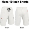 image:imageCOOFANDY Mens Casual Cargo Shorts 10 Drawstring Elastic Waist Shorts Summer Cotton Chino Work Shorts with 6 PocketsWhite