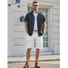 image:imageCOOFANDY Mens Casual Cargo Shorts 10 Drawstring Elastic Waist Shorts Summer Cotton Chino Work Shorts with 6 PocketsWhite