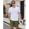 image:imageCOOFANDY Mens Casual Cotton Shorts Summer Beach 5 Inch Shorts Lightweight Drawstring Elastic Waist Chino Golf ShortsArmy Green
