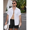 image:imageCOOFANDY Mens Casual Cotton Shorts Summer Beach 5 Inch Shorts Lightweight Drawstring Elastic Waist Chino Golf ShortsBlack