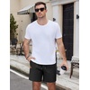image:imageCOOFANDY Mens Casual Cotton Shorts Summer Beach 5 Inch Shorts Lightweight Drawstring Elastic Waist Chino Golf ShortsBlack