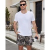 image:imageCOOFANDY Mens Casual Cotton Shorts Summer Beach 5 Inch Shorts Lightweight Drawstring Elastic Waist Chino Golf ShortsCamouflage 1