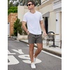 image:imageCOOFANDY Mens Casual Cotton Shorts Summer Beach 5 Inch Shorts Lightweight Drawstring Elastic Waist Chino Golf ShortsDeep Grey