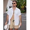image:imageCOOFANDY Mens Casual Cotton Shorts Summer Beach 5 Inch Shorts Lightweight Drawstring Elastic Waist Chino Golf ShortsKhaki
