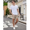 image:imageCOOFANDY Mens Casual Cotton Shorts Summer Beach 5 Inch Shorts Lightweight Drawstring Elastic Waist Chino Golf ShortsKhaki