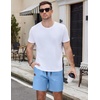 image:imageCOOFANDY Mens Casual Cotton Shorts Summer Beach 5 Inch Shorts Lightweight Drawstring Elastic Waist Chino Golf ShortsLight Blue