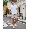 image:imageCOOFANDY Mens Casual Cotton Shorts Summer Beach 5 Inch Shorts Lightweight Drawstring Elastic Waist Chino Golf ShortsLight Grey