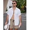 image:imageCOOFANDY Mens Casual Cotton Shorts Summer Beach 5 Inch Shorts Lightweight Drawstring Elastic Waist Chino Golf ShortsLight Khaki