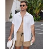 image:imageCOOFANDY Mens Casual Cotton Shorts Summer Beach 5 Inch Shorts Lightweight Drawstring Elastic Waist Chino Golf ShortsLight Tan