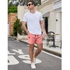 image:imageCOOFANDY Mens Casual Cotton Shorts Summer Beach 5 Inch Shorts Lightweight Drawstring Elastic Waist Chino Golf ShortsPink
