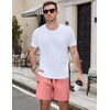 image:imageCOOFANDY Mens Casual Cotton Shorts Summer Beach 5 Inch Shorts Lightweight Drawstring Elastic Waist Chino Golf ShortsPink
