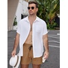 image:imageCOOFANDY Mens Casual Cotton Shorts Summer Beach 5 Inch Shorts Lightweight Drawstring Elastic Waist Chino Golf ShortsYellow