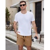 image:imageCOOFANDY Mens Casual Cotton Shorts Summer Beach 5 Inch Shorts Lightweight Drawstring Elastic Waist Chino Golf ShortsYellow