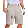 image:imageCOOFANDY Mens Casual Golf Shorts 79 Lightweight Stretch QuickDry Shorts for Hiking Work with 4 PocketsApricot