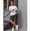 image:imageCOOFANDY Mens Casual Golf Shorts 79 Lightweight Stretch QuickDry Shorts for Hiking Work with 4 PocketsArmy Green