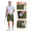 image:imageCOOFANDY Mens Casual Golf Shorts 79 Lightweight Stretch QuickDry Shorts for Hiking Work with 4 PocketsArmy Green