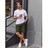 image:imageCOOFANDY Mens Casual Golf Shorts 79 Lightweight Stretch QuickDry Shorts for Hiking Work with 4 PocketsArmy Green