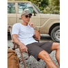 image:imageCOOFANDY Mens Casual Golf Shorts 79 Lightweight Stretch QuickDry Shorts for Hiking Work with 4 PocketsDark Gray