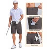 image:imageCOOFANDY Mens Casual Golf Shorts 79 Lightweight Stretch QuickDry Shorts for Hiking Work with 4 PocketsDark Gray