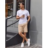 image:imageCOOFANDY Mens Casual Golf Shorts 79 Lightweight Stretch QuickDry Shorts for Hiking Work with 4 PocketsKhaki