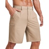 image:imageCOOFANDY Mens Casual Golf Shorts 79 Lightweight Stretch QuickDry Shorts for Hiking Work with 4 PocketsKhaki