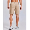 image:imageCOOFANDY Mens Casual Golf Shorts 79 Lightweight Stretch QuickDry Shorts for Hiking Work with 4 PocketsKhaki