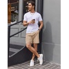 image:imageCOOFANDY Mens Casual Golf Shorts 79 Lightweight Stretch QuickDry Shorts for Hiking Work with 4 PocketsKhaki