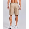 image:imageCOOFANDY Mens Casual Golf Shorts 79 Lightweight Stretch QuickDry Shorts for Hiking Work with 4 PocketsKhaki
