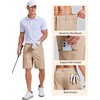 image:imageCOOFANDY Mens Casual Golf Shorts 79 Lightweight Stretch QuickDry Shorts for Hiking Work with 4 PocketsKhaki