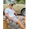 image:imageCOOFANDY Mens Casual Golf Shorts 79 Lightweight Stretch QuickDry Shorts for Hiking Work with 4 PocketsLight Gray