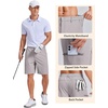 image:imageCOOFANDY Mens Casual Golf Shorts 79 Lightweight Stretch QuickDry Shorts for Hiking Work with 4 PocketsLight Gray