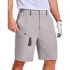 image:imageCOOFANDY Mens Casual Golf Shorts 79 Lightweight Stretch QuickDry Shorts for Hiking Work with 4 PocketsLight Gray
