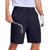 image:imageCOOFANDY Mens Casual Golf Shorts 79 Lightweight Stretch QuickDry Shorts for Hiking Work with 4 PocketsNavy Blue
