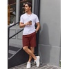 image:imageCOOFANDY Mens Casual Golf Shorts 79 Lightweight Stretch QuickDry Shorts for Hiking Work with 4 PocketsRed