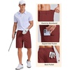 image:imageCOOFANDY Mens Casual Golf Shorts 79 Lightweight Stretch QuickDry Shorts for Hiking Work with 4 PocketsRed