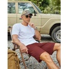image:imageCOOFANDY Mens Casual Golf Shorts 79 Lightweight Stretch QuickDry Shorts for Hiking Work with 4 PocketsRed