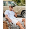 image:imageCOOFANDY Mens Casual Golf Shorts 79 Lightweight Stretch QuickDry Shorts for Hiking Work with 4 PocketsWhite