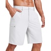 image:imageCOOFANDY Mens Casual Golf Shorts 79 Lightweight Stretch QuickDry Shorts for Hiking Work with 4 PocketsWhite