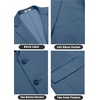 image:imageCOOFANDY Mens Casual Knit Blazer Stretch Slim Fit Sport Coat Two Button Lightweight Suit JacketsBlue