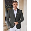 image:imageCOOFANDY Mens Casual Knit Blazer Stretch Slim Fit Sport Coat Two Button Lightweight Suit JacketsDark Heather Grey