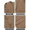 image:imageCOOFANDY Mens Casual Knit Blazer Stretch Slim Fit Sport Coat Two Button Lightweight Suit JacketsLight Brown
