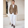 image:imageCOOFANDY Mens Casual Knit Blazer Stretch Slim Fit Sport Coat Two Button Lightweight Suit JacketsLight Brown