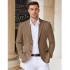 image:imageCOOFANDY Mens Casual Knit Blazer Stretch Slim Fit Sport Coat Two Button Lightweight Suit JacketsLight Brown