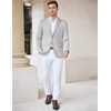 image:imageCOOFANDY Mens Casual Knit Blazer Stretch Slim Fit Sport Coat Two Button Lightweight Suit JacketsLight Heather Grey