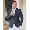 image:imageCOOFANDY Mens Casual Knit Blazer Stretch Slim Fit Sport Coat Two Button Lightweight Suit JacketsNavy Blue